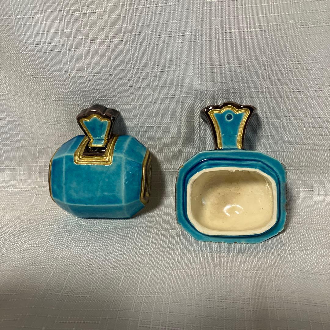 茶道具　中村翠嵐　香合　『小槌』　交趾焼