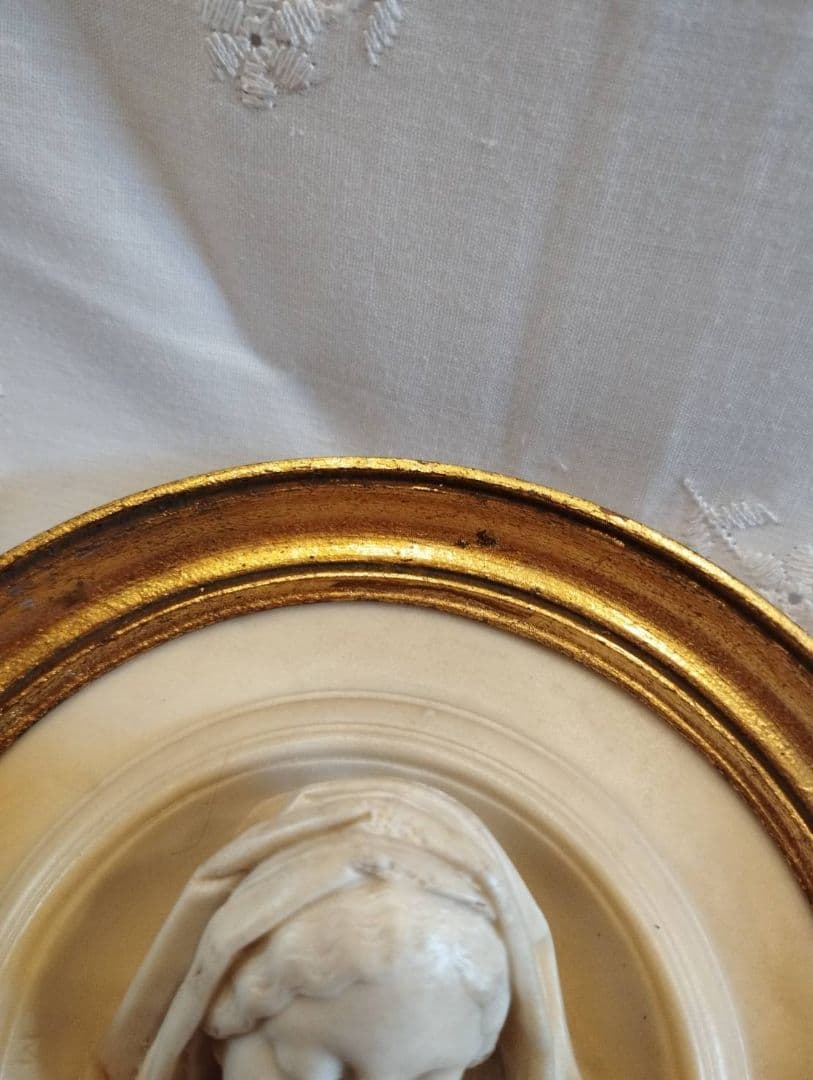 フランスアンティーク メダイヨン MATTEI作 マリア像