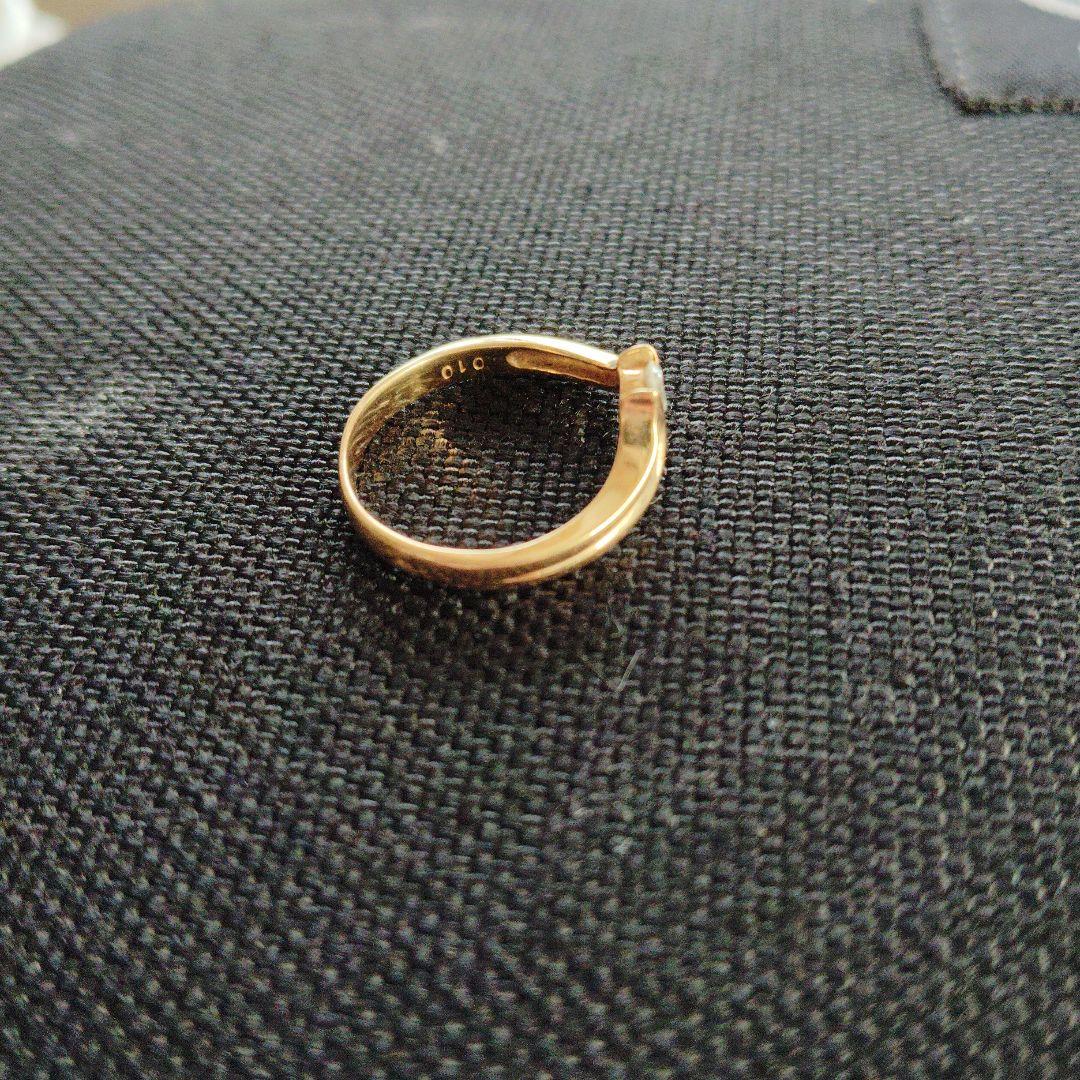 K18ゴールドリング ストーン付き