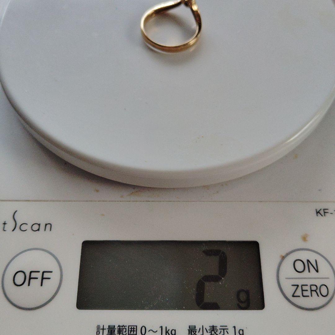 K18ゴールドリング ストーン付き