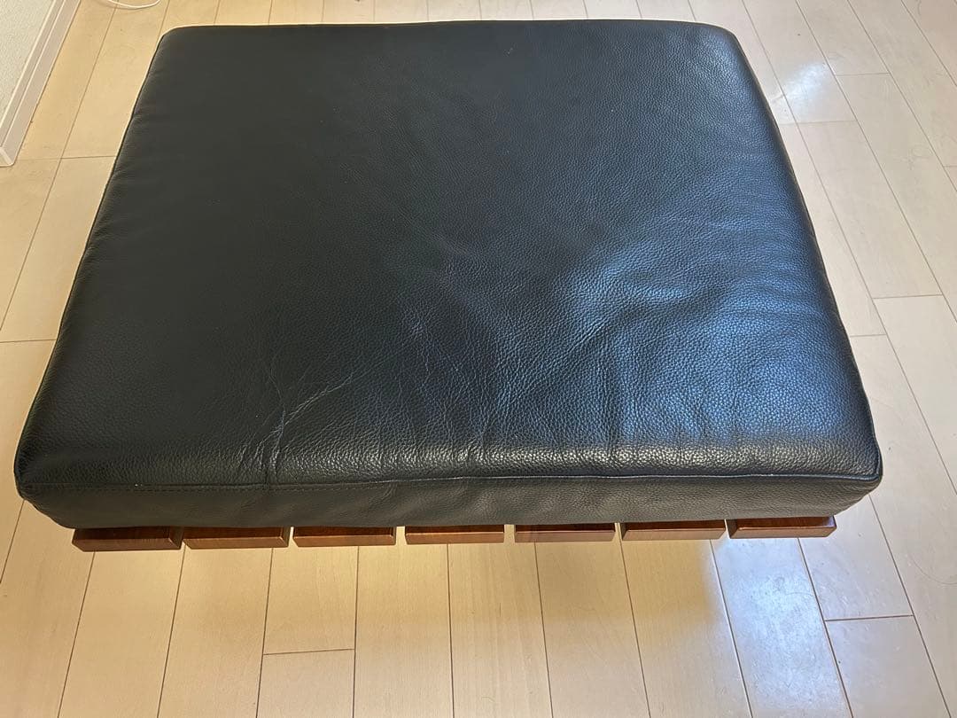 オットマン スツール 本革 ウォールナット