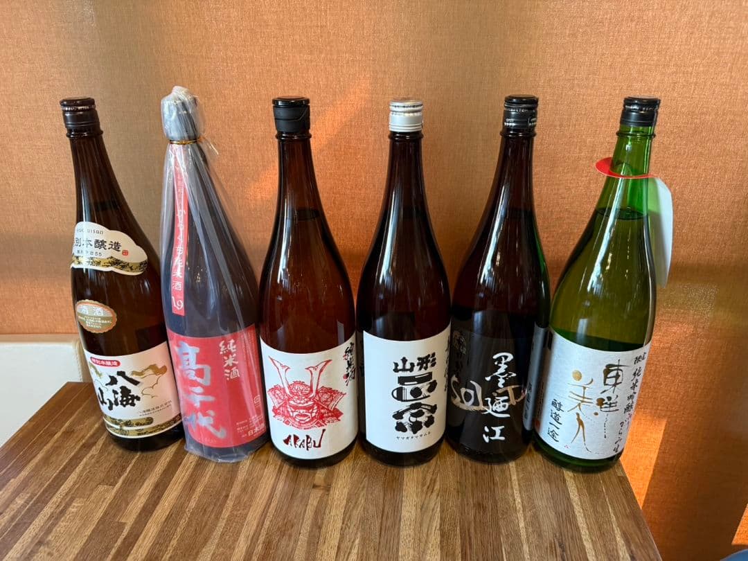 日本酒６本セット　 八海山、たかちよ、アカブ、山形正宗、すみのえ、東洋美人