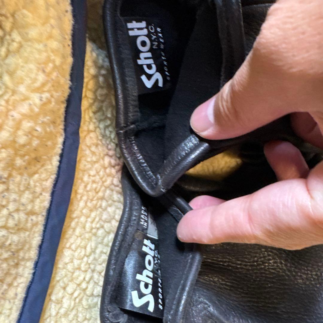 schott ショット　本革グローブ　ブラック　ほぼ未使用