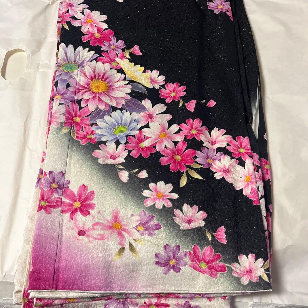 振袖セット 黒　白　中古