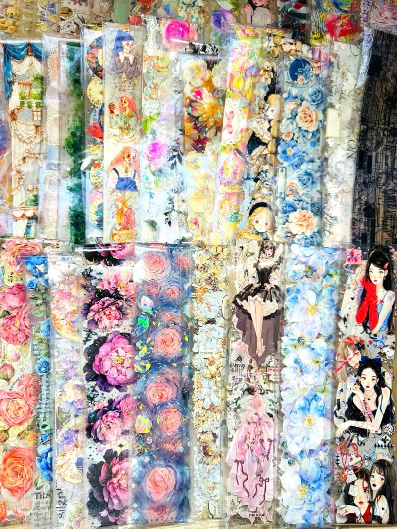 海外マステ他♡⃛大量まとめ売り ボリュームパックver.③☆コラージュ素材etc.