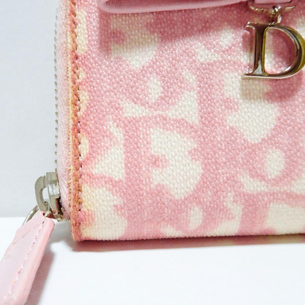 クリスチャンディオール ピンク トロッター リボン ケース /M202