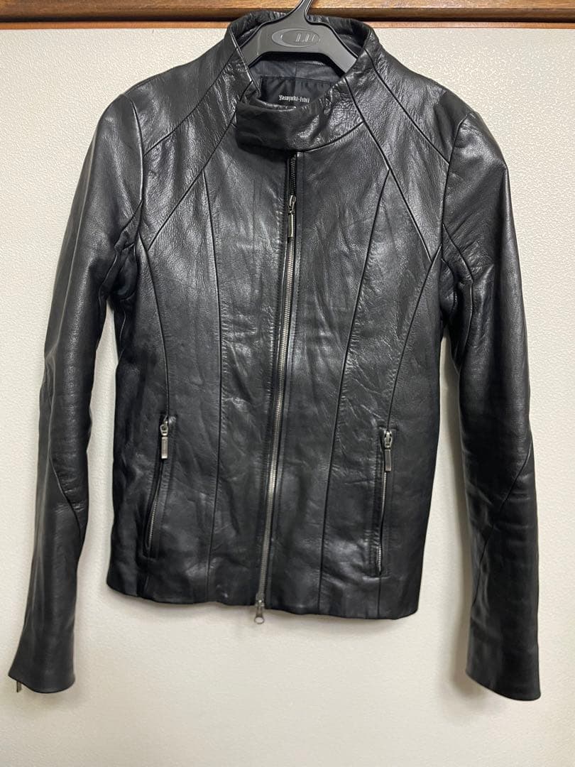 ヤスユキイシイ13万 yasuyuki ishii本革レザーライダースy2k