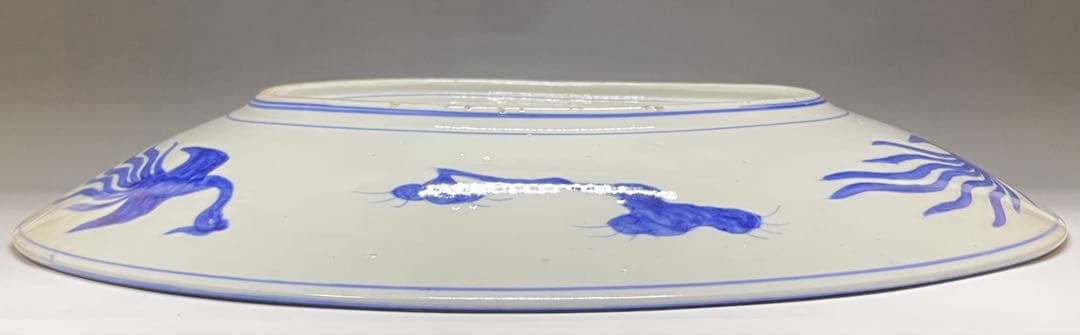 古伊万里　染錦　大皿　箱付　d557