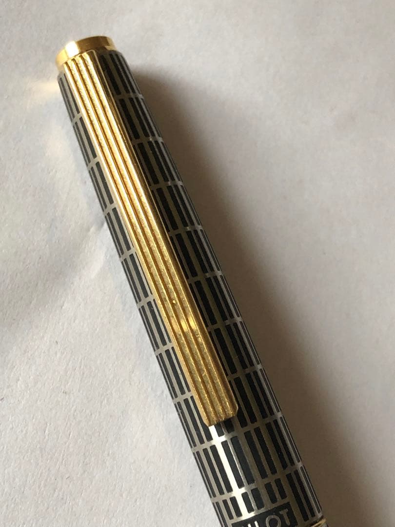 PILOT グレー ストライプ 万年筆18k 750