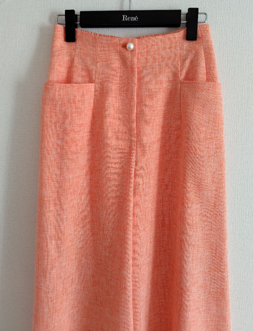 新品同様　ルネ　リネンライク　ガウチョパンツ サイドポケット付き