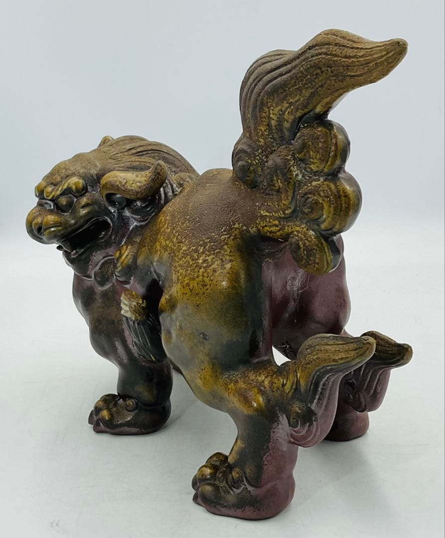 ★★ 大正生まれの名工　末石高仙先生　備前焼獅子置物　共箱【14】★★