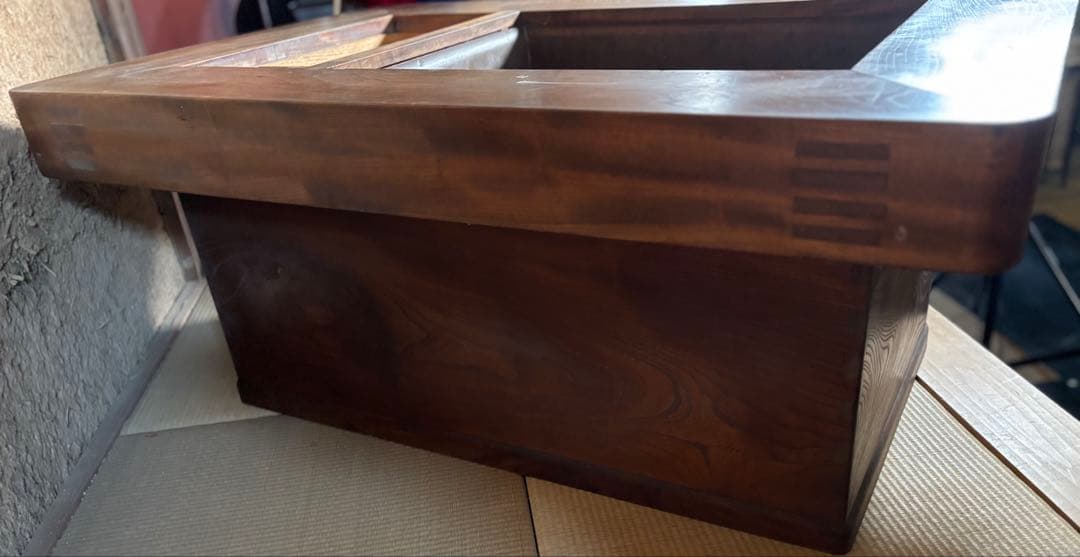 関西長火鉢　銅板落とし囲炉裏　五徳付き手炙り　古民具