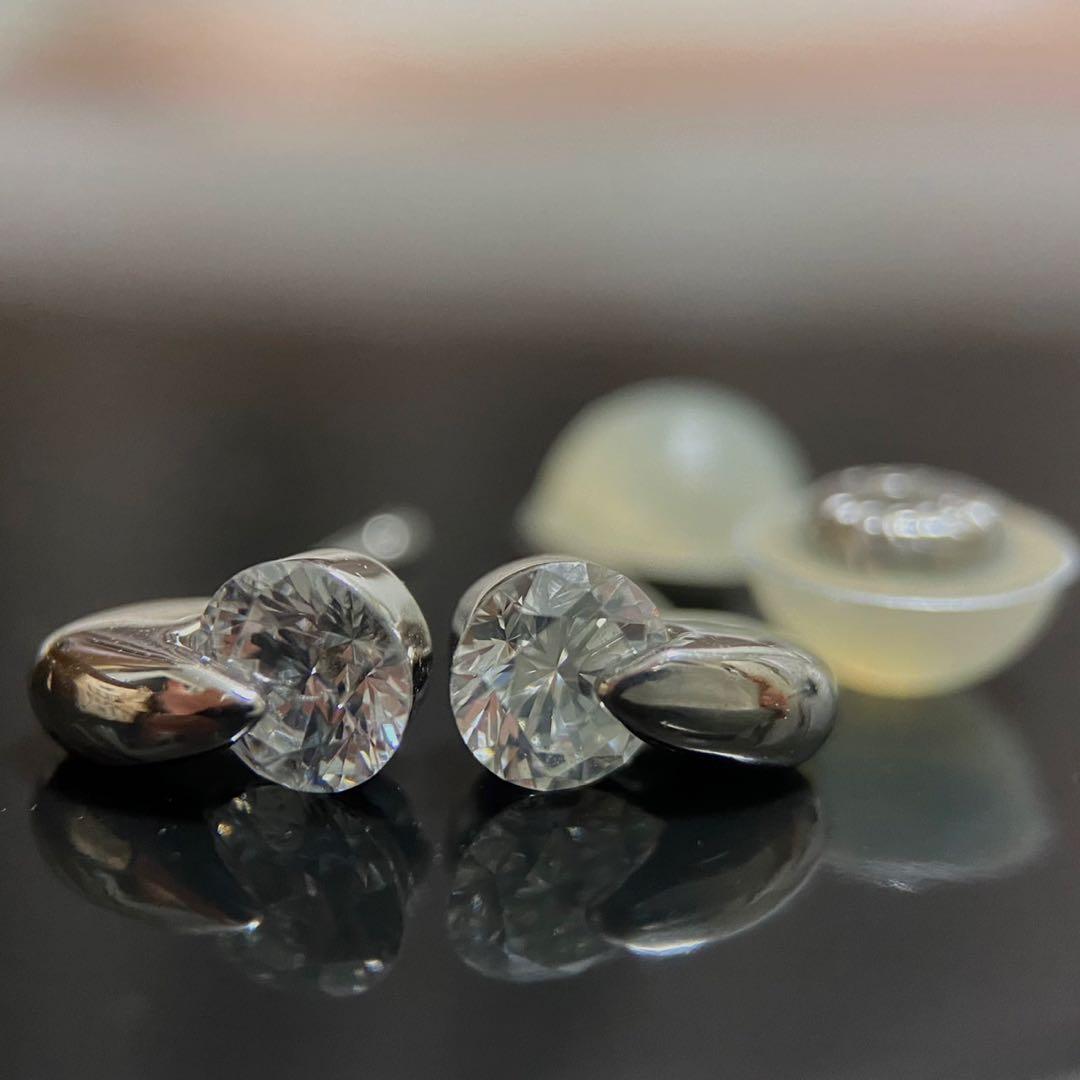 一点留め♡天然ダイヤモンド ピアス プラチナ Pt900 ダイヤ0.66ct
