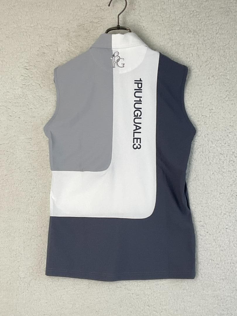 サイズM【未使用】1piu1uguale3 GOLF ノースリーブポロシャツ