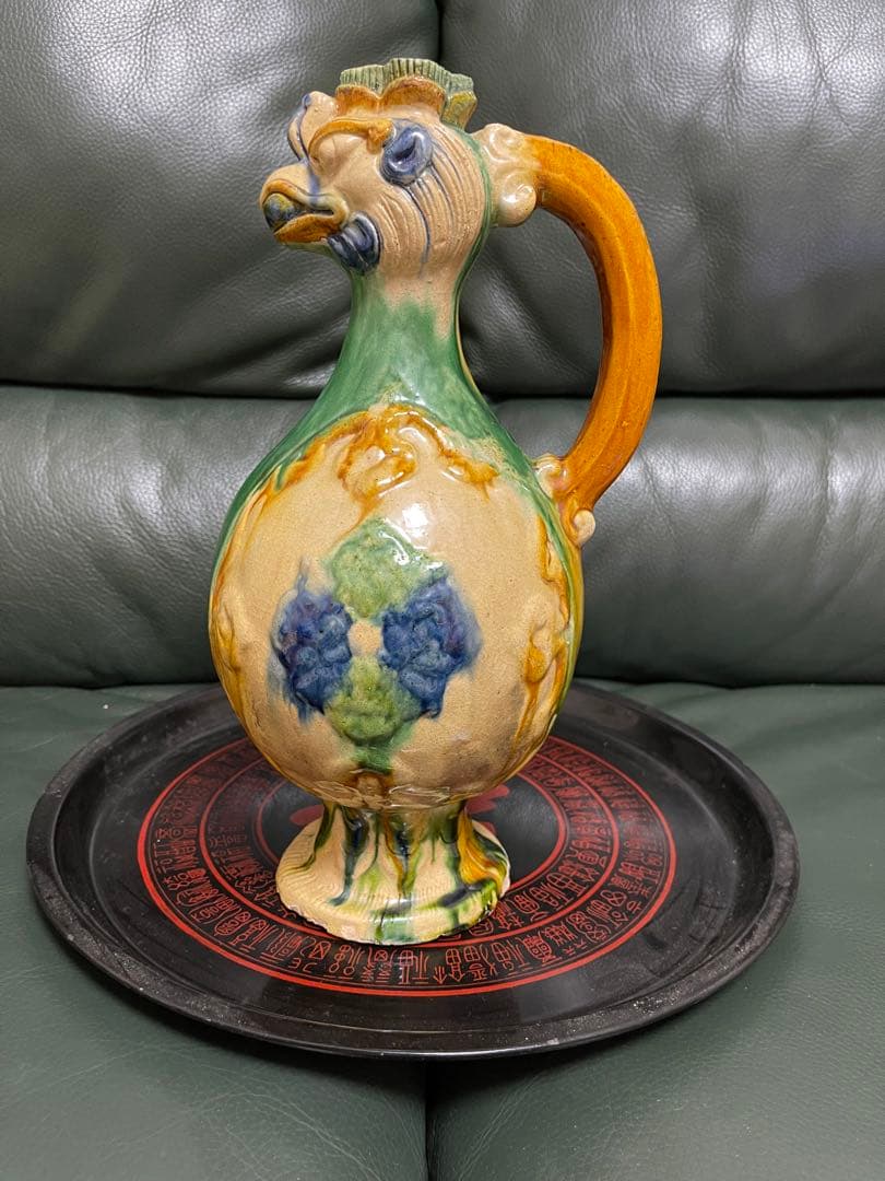 唐三彩鳥像（抽像感の丑小鳥像）