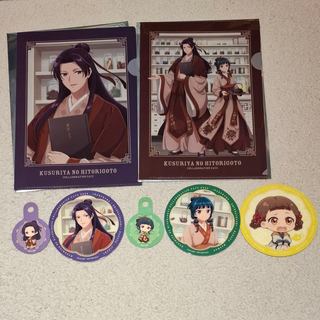 薬屋のひとりごと コラボカフェ クリアファイル 猫猫　壬氏　コースター　特典
