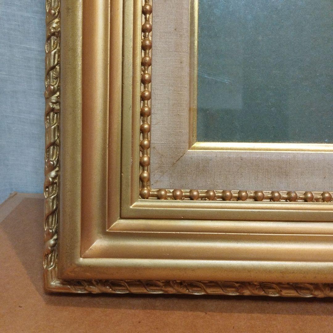 F8号　油絵　ゴールド額縁