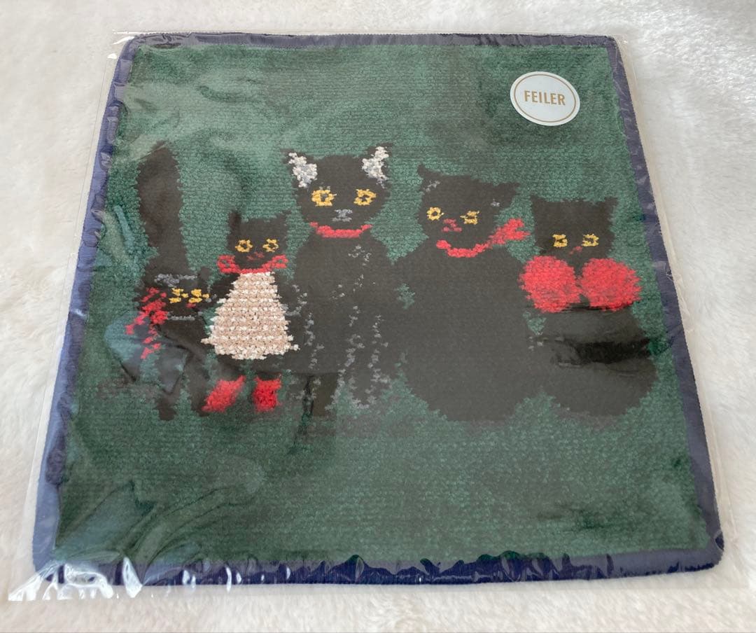 【新品】【匿名配送】FEILER ×cosme kitchen 猫デザイン2枚