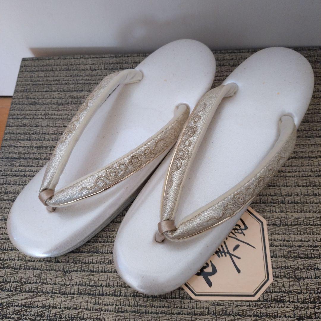 ☆ 世美庵 刺繍クラッチバッグと草履セット☆フォーマル 美品 Lサイズ