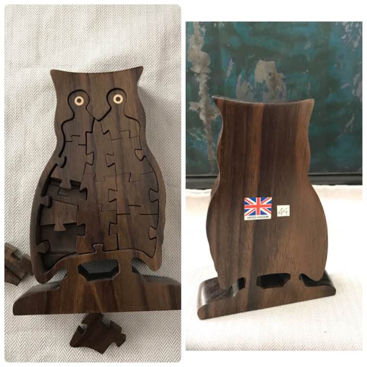 TRIGSAWパズル OWL フクロウ 多重層木製パズル インテリア