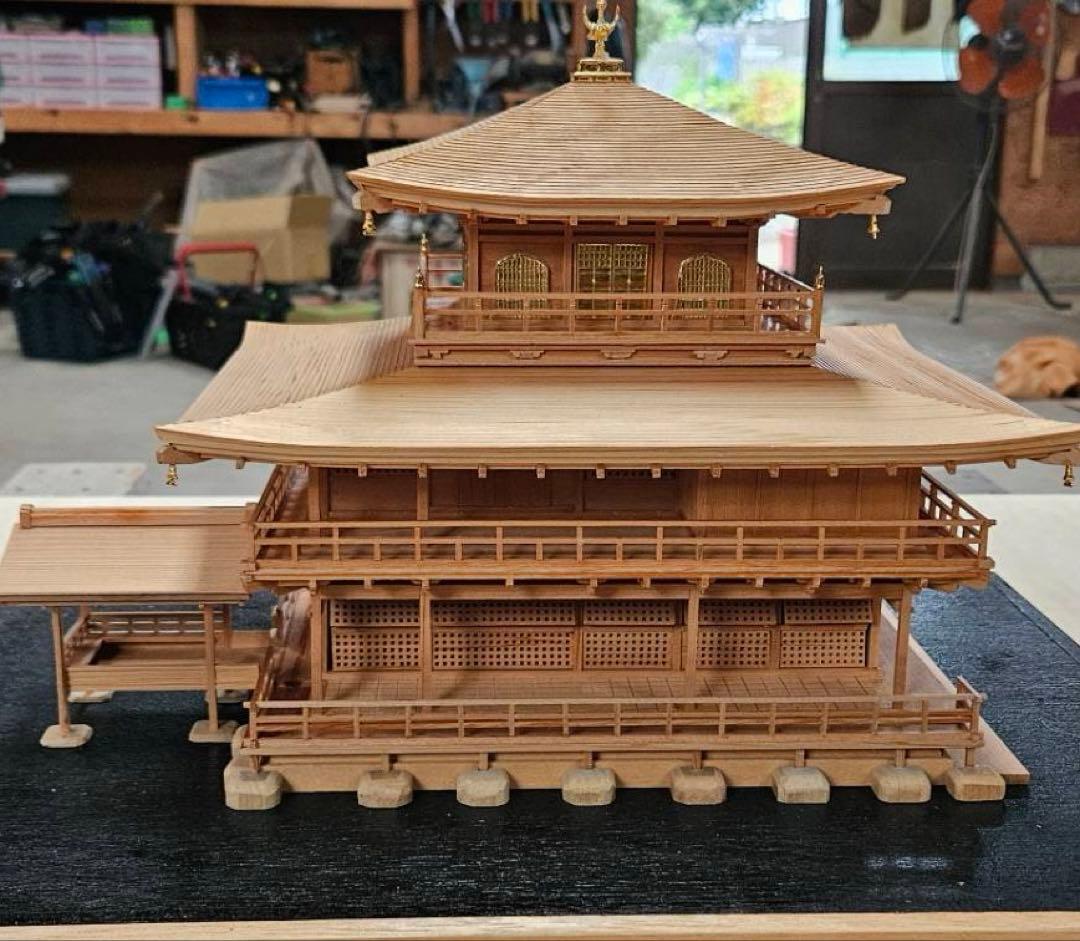 d*7様 小林工芸　1/50金閣寺　ジオラマ　完成品　ウッディージョー　01