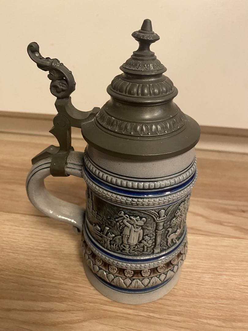 【アンティーク】陶器製ビールジョッキ　ビアクルーク