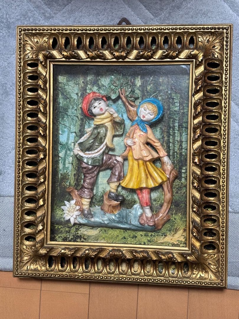 絵画　イタリア　アート　立体額