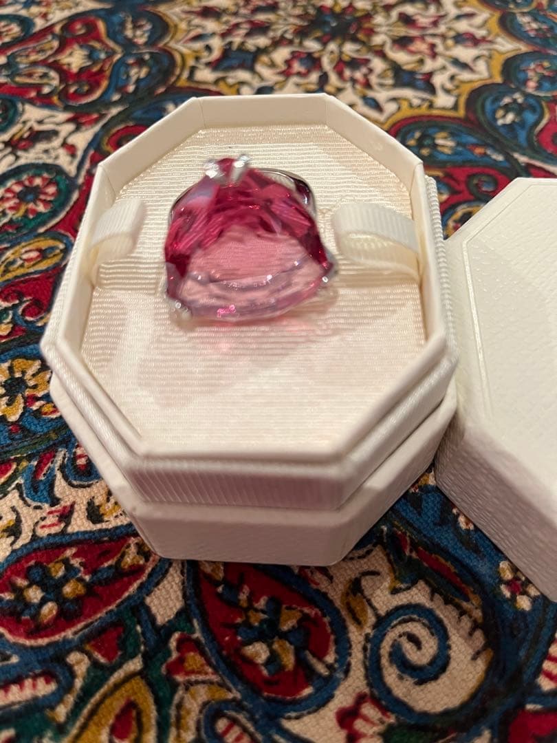 スワロフスキーピンククリスタルリング