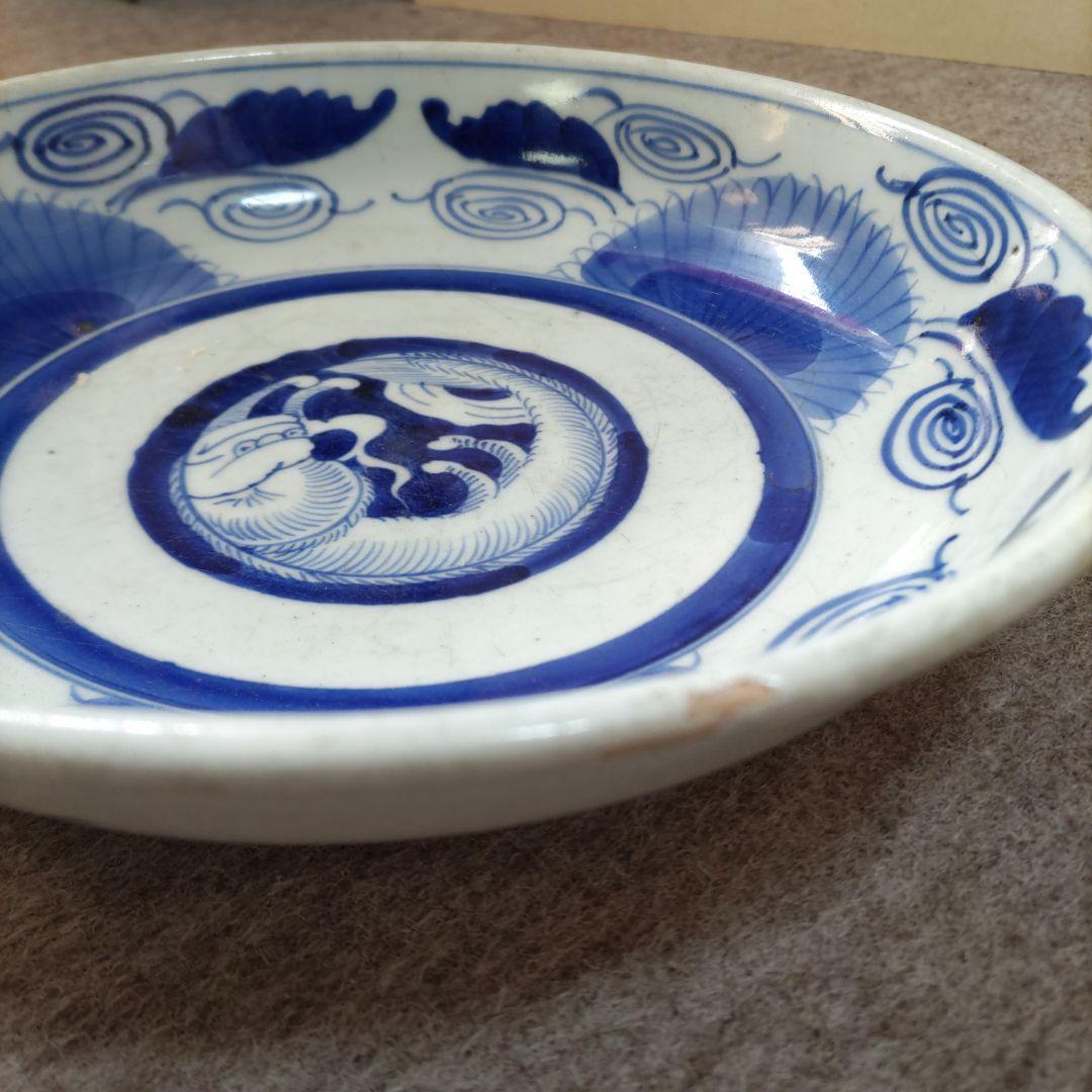 古伊万里　なまず図　皿　D538