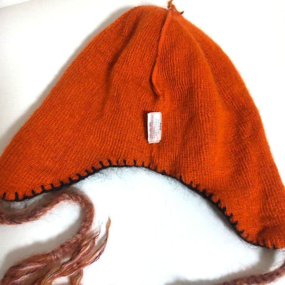 ヴィヴィアンウエストウッド ウール 耳付きニット帽 フリンジ 希少