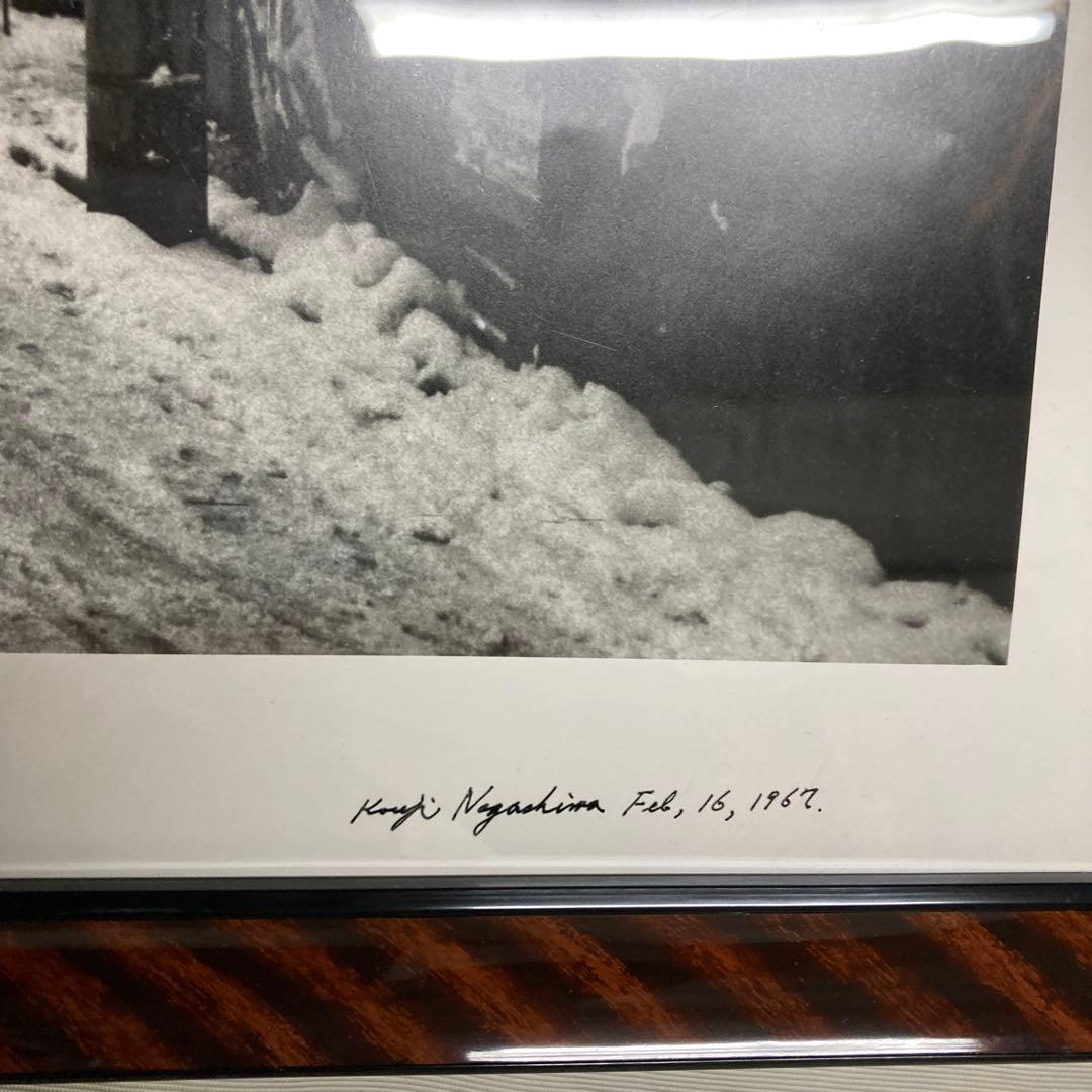 雪の街並み モノクロ写真 永島　浩ニ