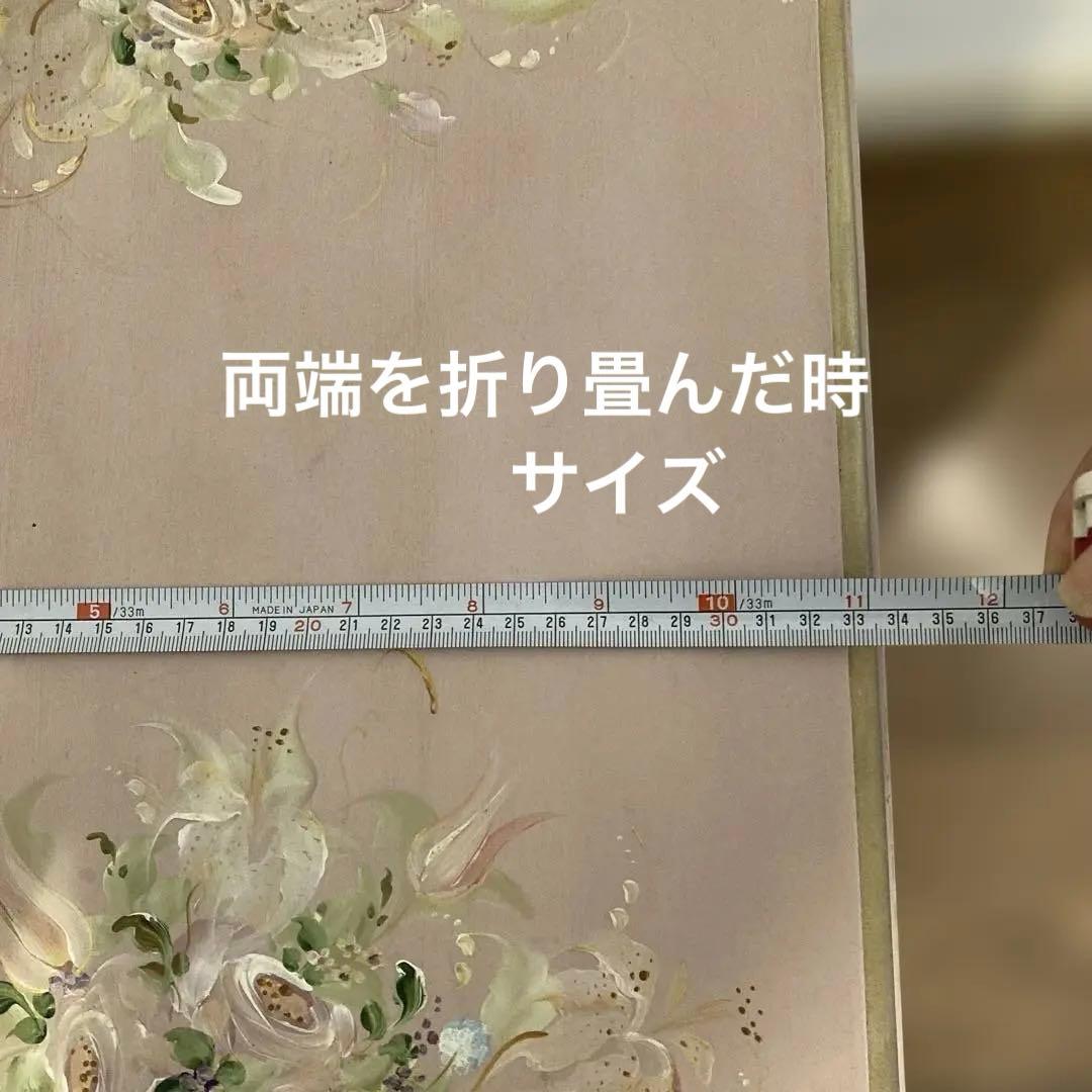 【今週末までお買い得】折りたたみ猫足サイドテーブル・トールペインティング・レトロ