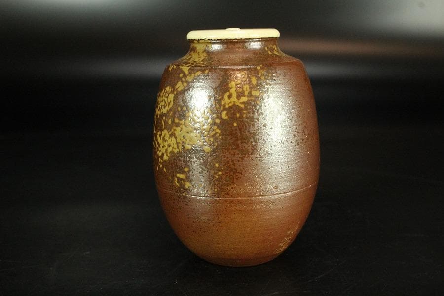 茶道具 備前 肩衝 茶入 共箱(K-LC665)