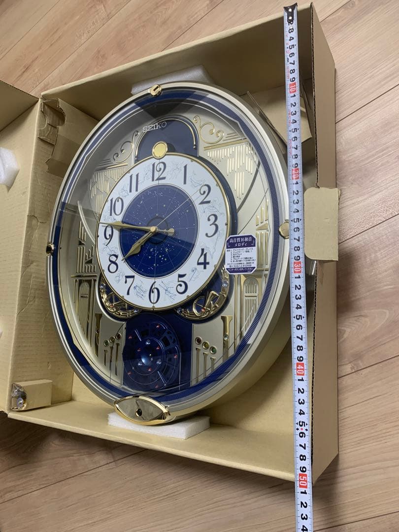 【新品未使用】セイコー掛時計 青メロディ音楽　星座　新品未使用　SEIKO
