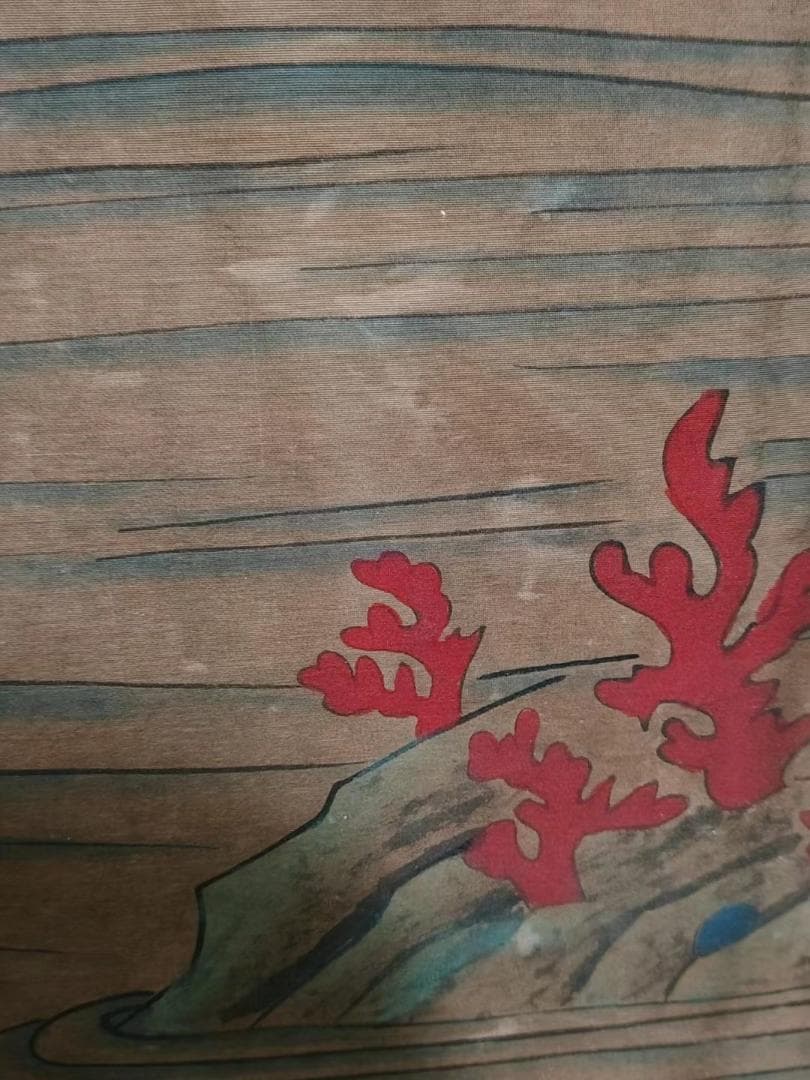 中国古美術・純手描き・吴道子人物画芯・觀音画像167x86cm・書画・絹本・仏像