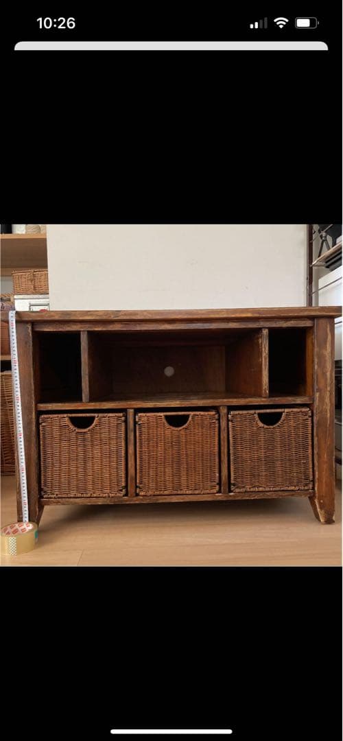 アンティーク。しっかりとした重量感のある一生物の棚です。テレビ台　収納台リビング