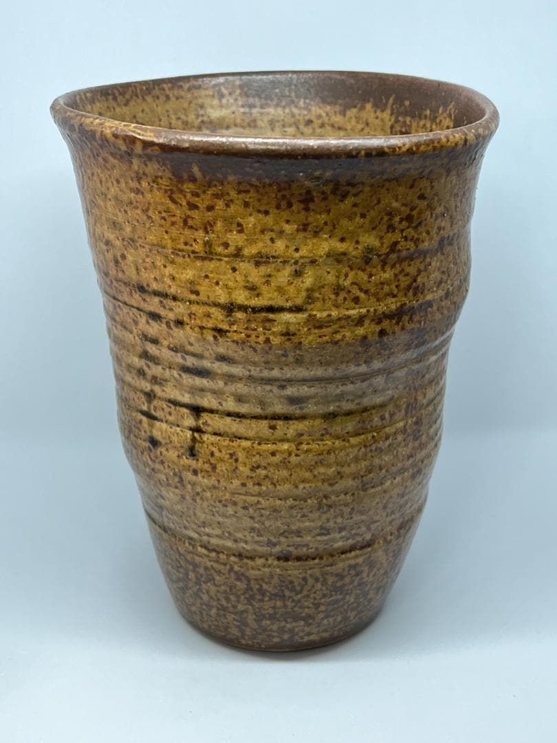 【黒田光楽】　萬古焼　花瓶　結構大きい