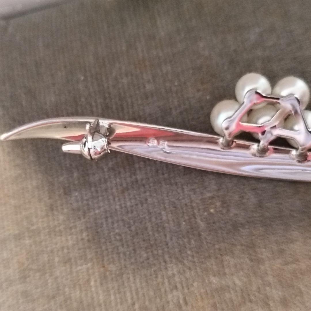 ミキモト　パール　ブローチ ベビーパール　大振り　SV