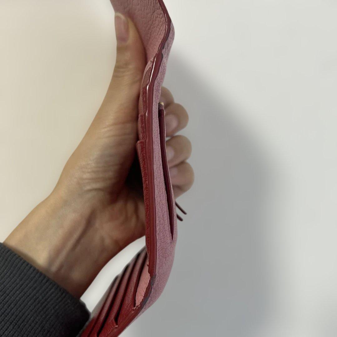 miu miu ピンク 三つ折りレター財布