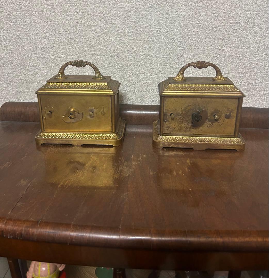 カレンダー時計【アンティーク】２つセット