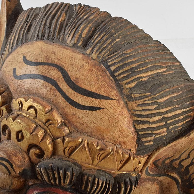 バリ島　インドネシア　彩色木彫　面　マスク　3点まとめて　N　R9428B