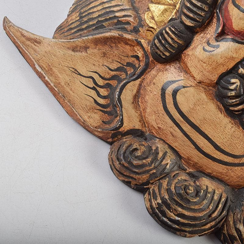 バリ島　インドネシア　彩色木彫　面　マスク　3点まとめて　N　R9428B