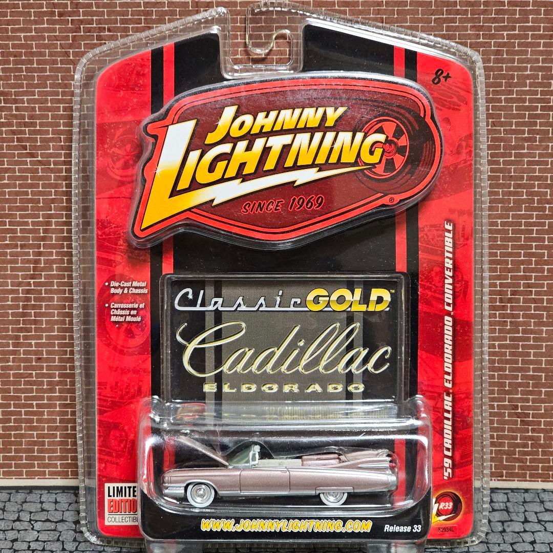 ジョニーライトニング　1959　キャデラック　1/64　ピンクメタ