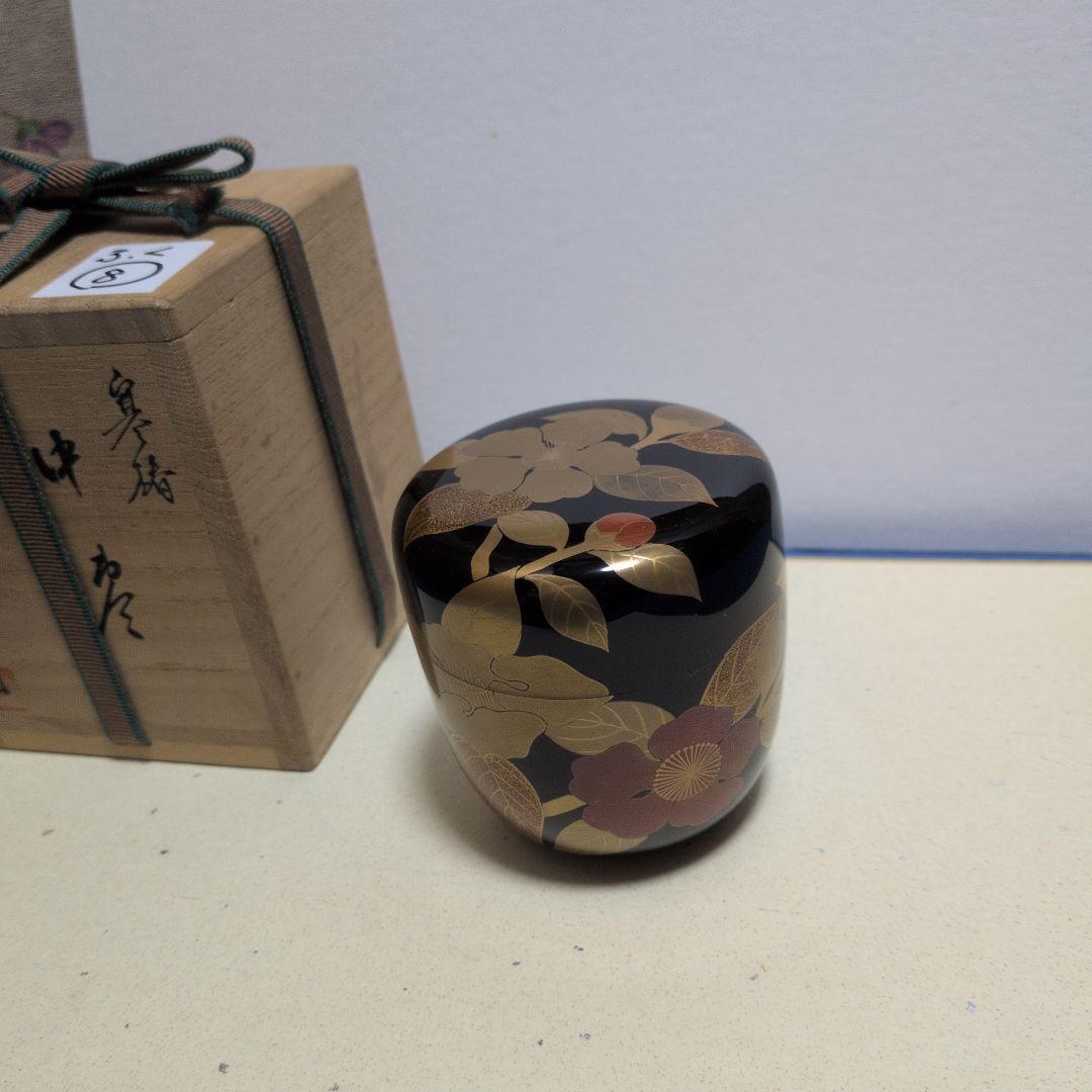 中棗、寒椿蒔絵、梨地朱金入、ふく8番