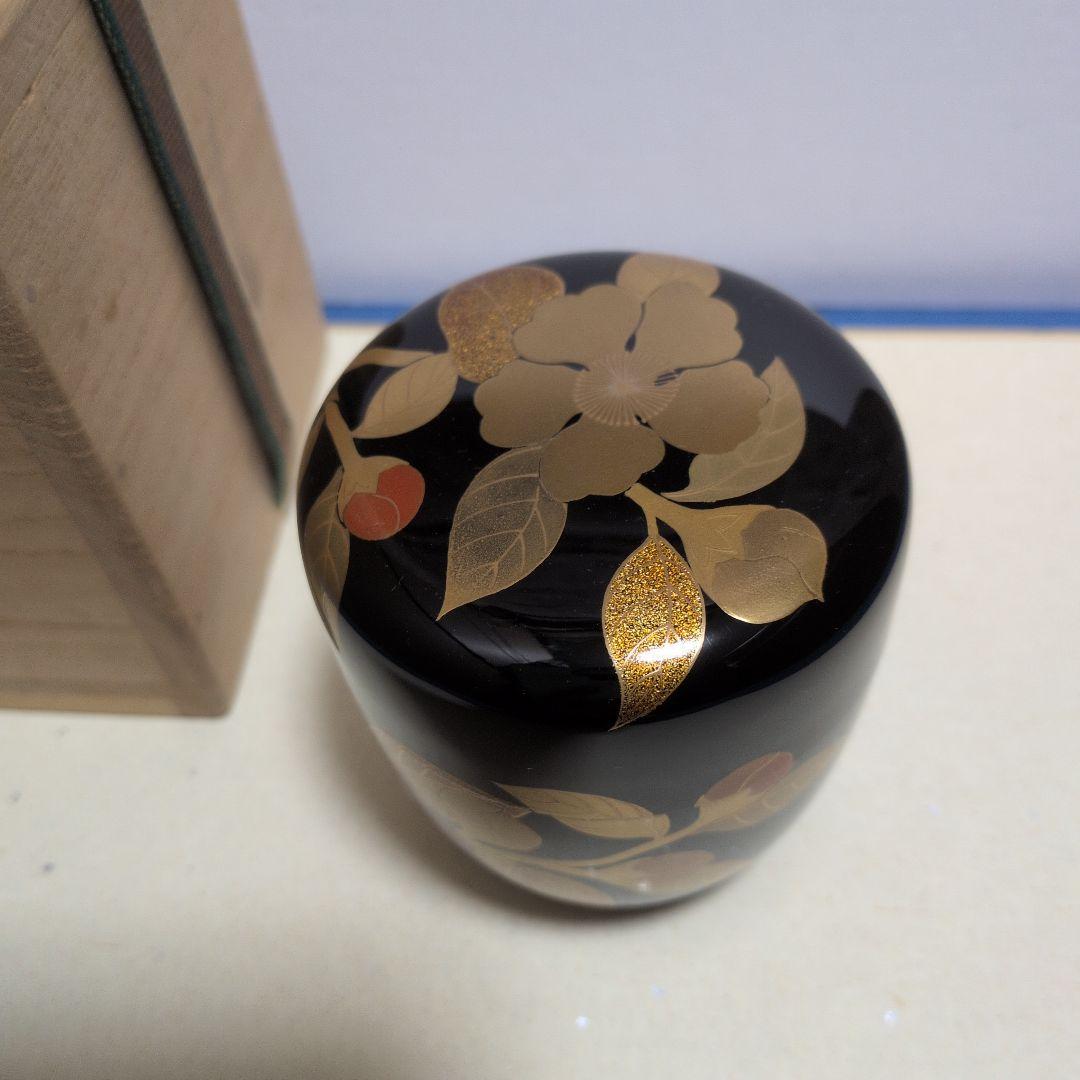 中棗、寒椿蒔絵、梨地朱金入、ふく8番