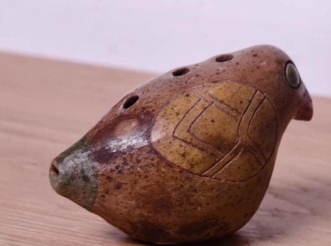 石製 鳥型オブジェ 音出し穴あり