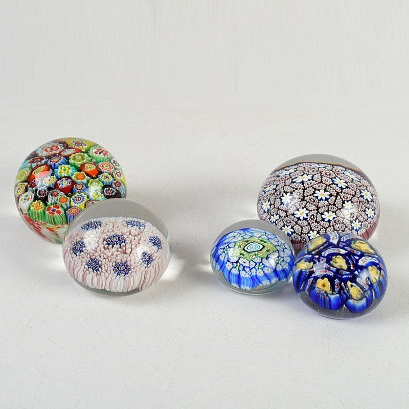 ムラーノガラス　ベネチアンガラス　ペーパーウェイト　5点まとめて　V　9431