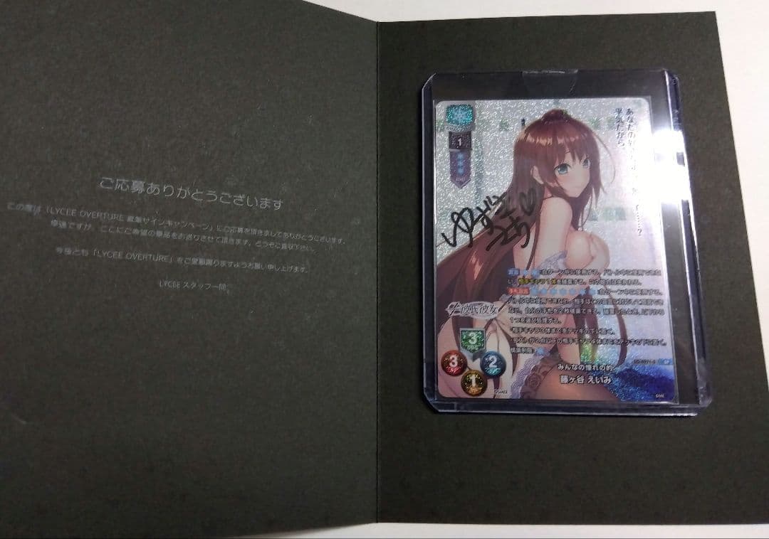 リセ　lycee 藤ヶ谷 えいみ 声優直筆サインカード　雪　HOOK