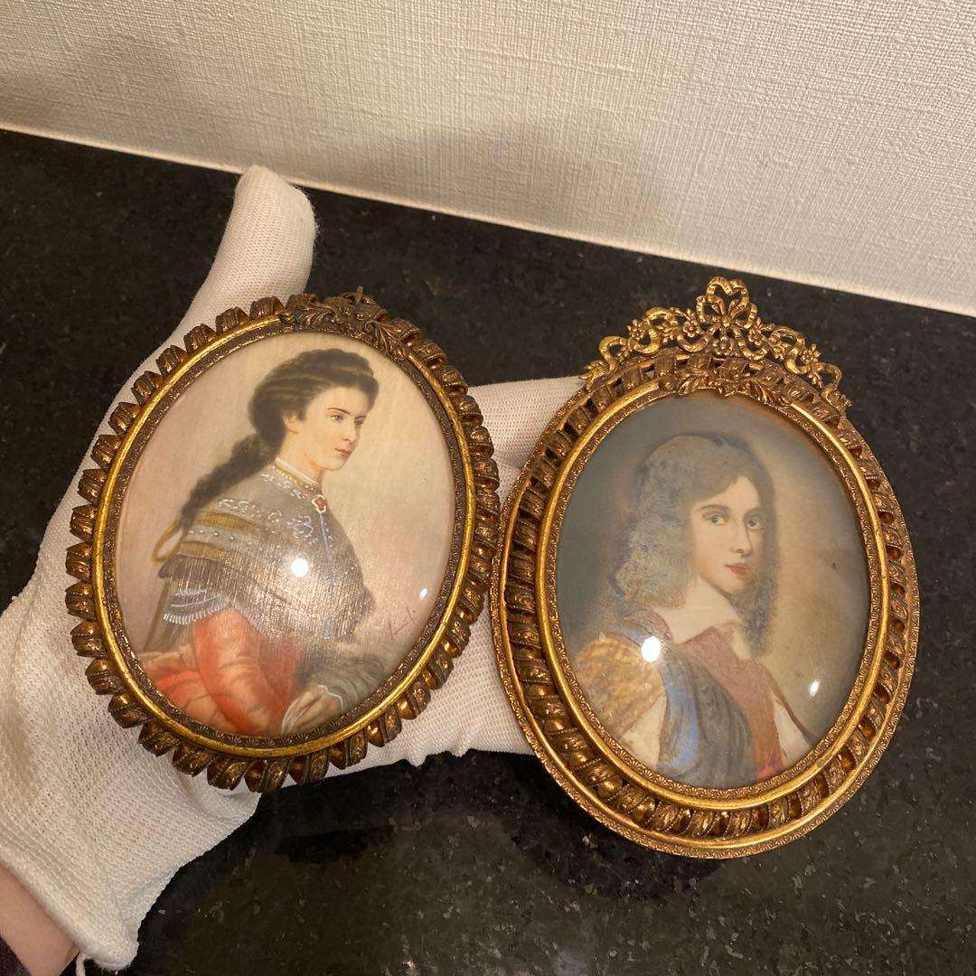 【蔵出し♡海外】人物画 ミニチュア　4作