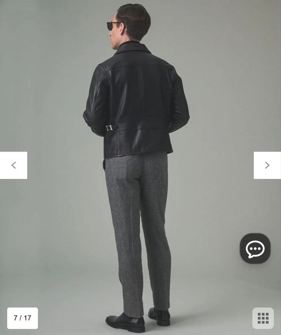 「シープレザー シングルカラー レザーブルゾン Lサイズ相当」金額交渉有